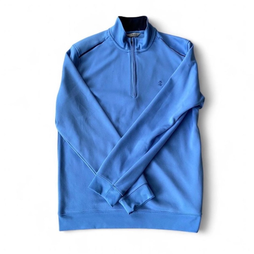 Izod Men's Light Blue Zip-Up Sweater